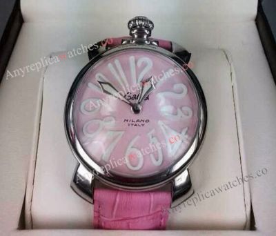 High quality Copy GaGa Milano Italy Watch Pink Dial
